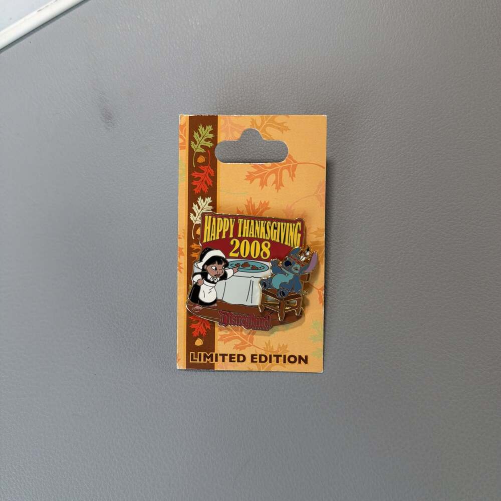 Disneyland Lilo And Stitch Happy Thanksgiving 2008 Pin - New